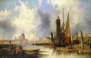 View Of London With St. Paul's — John Wilson Carmichael