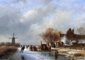 Merriment On Ice Sun — Andreas Schelfhout