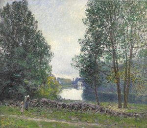 A Turn Of The River Loing, Summer — Alfred Sisley
