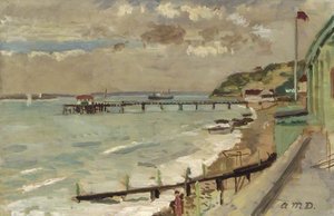 Beach Scene, Totland Bay — Adrian Maurice Daintrey