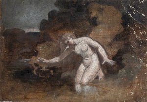 Female Figure Looking At A Reflection