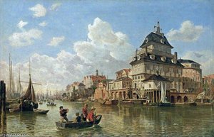 The Boat House At Hamburg Harbour - — Valentin Ruths