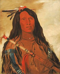 Né Hee Ó Ee Wóo Tis, Wolf Auf Dem Hügel, Häuptling Des Stammes — George Catlin, Amerikanische Schule