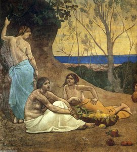 The Happy Land (detail) — Pierre Cécile Puvis De Chavannes