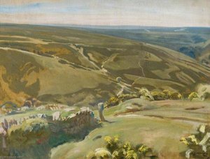 An Extensive View Of Exmoor — Sir Alfred James Munnings, Impressionistic Landscape
