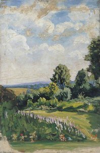 English Garden Scene — Winston Spencer Churchill