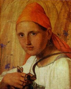 Peasant Girl With Butterflies — Aleksej Venetsianov