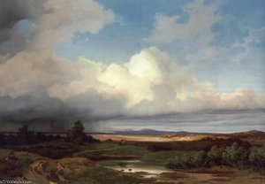 Isarlandschaft bei Gewitter