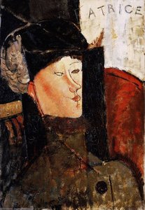 Portrait Of Beatrice Hastings — Amedeo Clemente Modigliani, Expressionism
