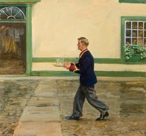The Porter At 'the Rutland Arms', Newmarket — Sir Alfred James Munnings