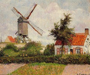 Windmill At Knocke, Belgium — Camille Pissarro, Impressionism