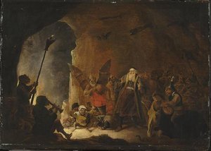L'arrivee Du Mauvais Riche En Enfer — David Teniers Ii Le Jeune