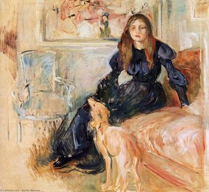 Julie Manet And Her Greyhound Laerte — Berthe Morisot