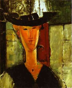 Madam Pompadour (portrait Of Beatrice Hastings) — Amedeo Clemente Modigliani, Cubist Influence