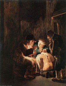 Hunting By Candlelight — Andries Both, Baroque Illusionism