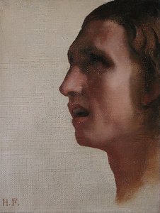 Tete d-homme de profil