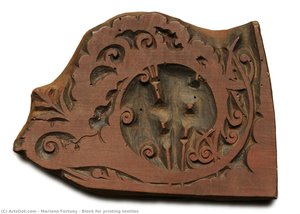 Block For Printing Textiles — Mariano Fortuny, Art Nouveau