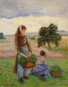 Bauernfrau Mit Einem Korb — Camille Pissarro