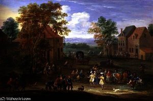 Festival In A Country Village — Mathys Schoevaerdts