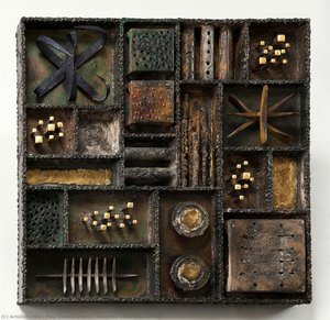Sculpted Steel Wall Collage — Paul Russell Evans, Contemporary Assemblage