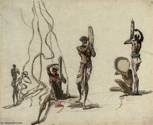 Figures Beating Drums And Dancing — Samuel Daniell