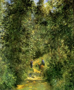 Path In The Woods In Summer Sun — Camille Pissarro