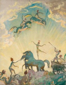 'sun Worship', A Design For A Drop Cloth For The Chelsea Arts Ball — Sir Alfred James Munnings