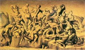 Battle Of Cascina (central Section) — Michelangelo Buonarroti, High Renaissance