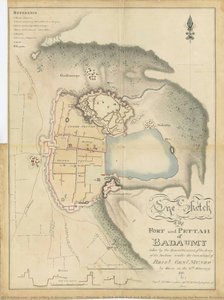 Title (original): Sketch Of The Fort And Pettah Of Badaumy Taken By The Reverve Division Of The Army Of The Deckan Under The Command Of Brigr. Genl. Munro By Storm On The 18th February 1818. — John Jeffery O'donnoghue