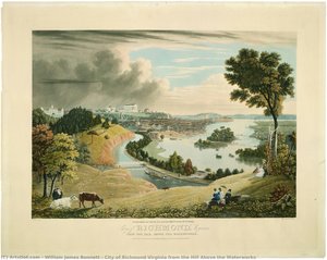 City of Richmond Virginia from the Hill Above the Waterworks