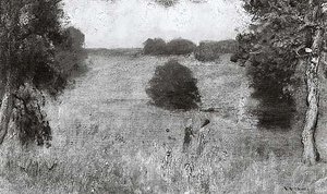Figures In A Field, (painting) — Arthur B. Davies