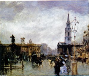 Trafalgar Square — Giuseppe De Nittis