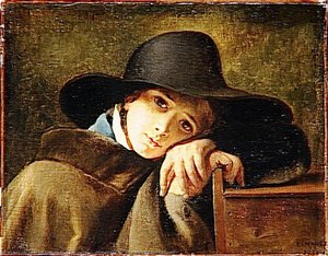 Portrait De Jeune Garcon Revant — Fransoa Žozef Nave, Neoclassical Romanticism