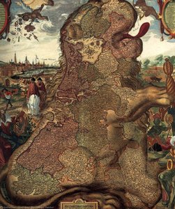 Lion Map (leo Belgicus) (detail)