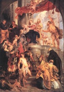 Die Verkündigung Mariens Und Jesu Enthronung Mit Heiligen — Peter Paul Rubens, Baroque