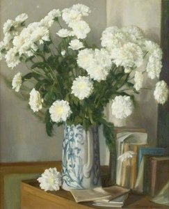 White Chrysanthemums — Francis Gower