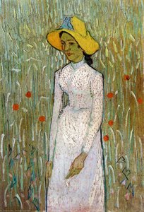 Joven Niña Apoyada Contra Un Fondo De Trigo — Vincent Willem Van Gogh, Post-impressionism
