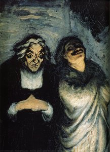 Comedy Scene (scene From Molière) — Honoré Daumier, Romantic Realism