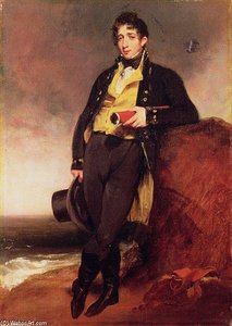 Portrait Of Robert Townley Holding A Telescope — William Owen