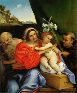 Madonna With St. Jerome And St. Anthony Of Padua — Lorenzo Lotto