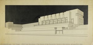 1926 Club Barcelona (Club house of the Deutscher Verein in Barcelona, perspective view)