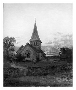Shere Church, Surrey — R.a Benjamin Williams Leader