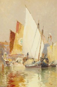 Fishing Boats, Venice — John Miller Nicholson