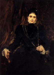 Portrait Of Mme M. S. Derviz — Jean-joseph Benjamin-constant