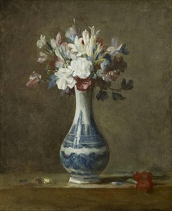 A Vase Of Flowers — Jean-baptiste-siméon Chardin, Baroque