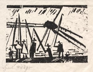 Anglers (with Sun) — Lyonel Feininger