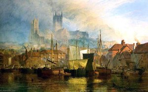 Lincoln Cathedral From Brayford — Henry Thomas Dawson