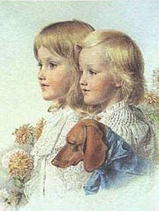 Conrad And Violet Flower — Anthony Frederick Augustus Sandys