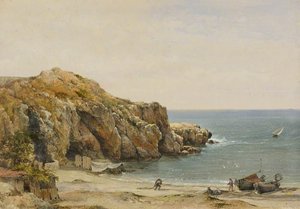 A Mediterranean Beach Scene — Edward William Cooke