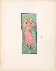 A Girl Holding Her Hat — Maurice Brazil Prendergast